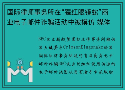 国际律师事务所在“猩红眼镜蛇”商业电子邮件诈骗活动中被模仿 媒体